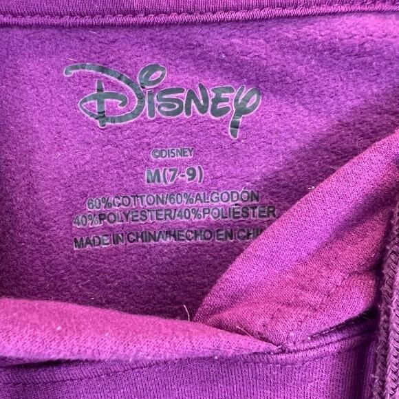 Disney Lilo & Stitch Junior's Medium Purple Hoodie Vintage Style Stitch Metallic - Picture 6 of 6